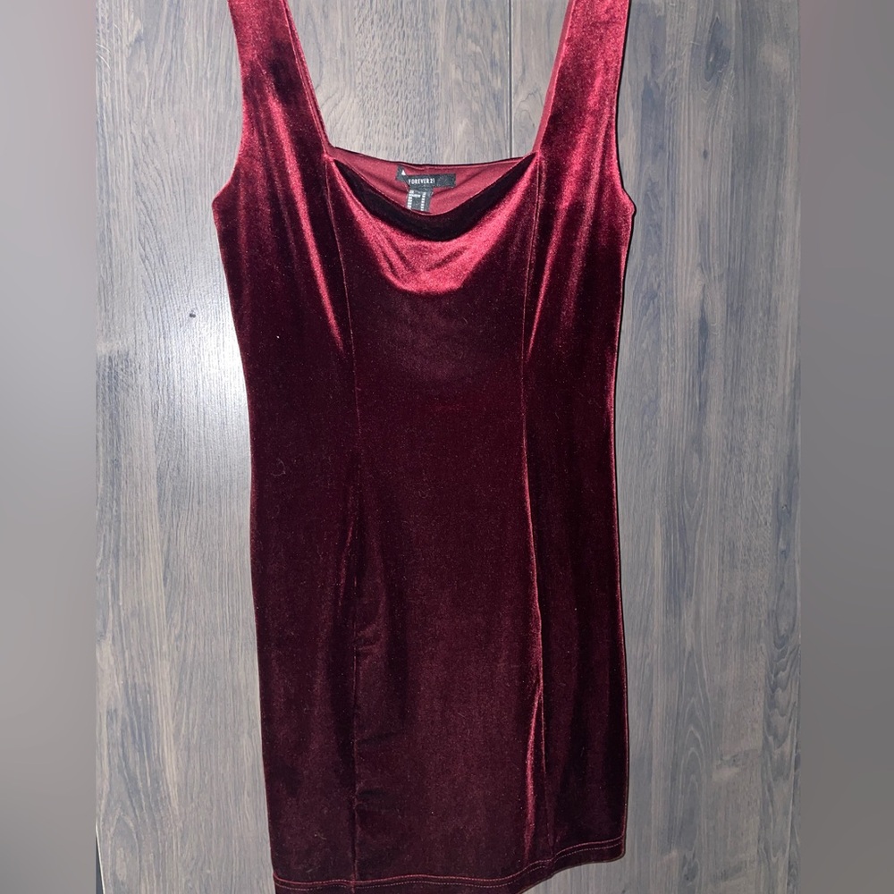 Forever21 burgundy dress Size S-M